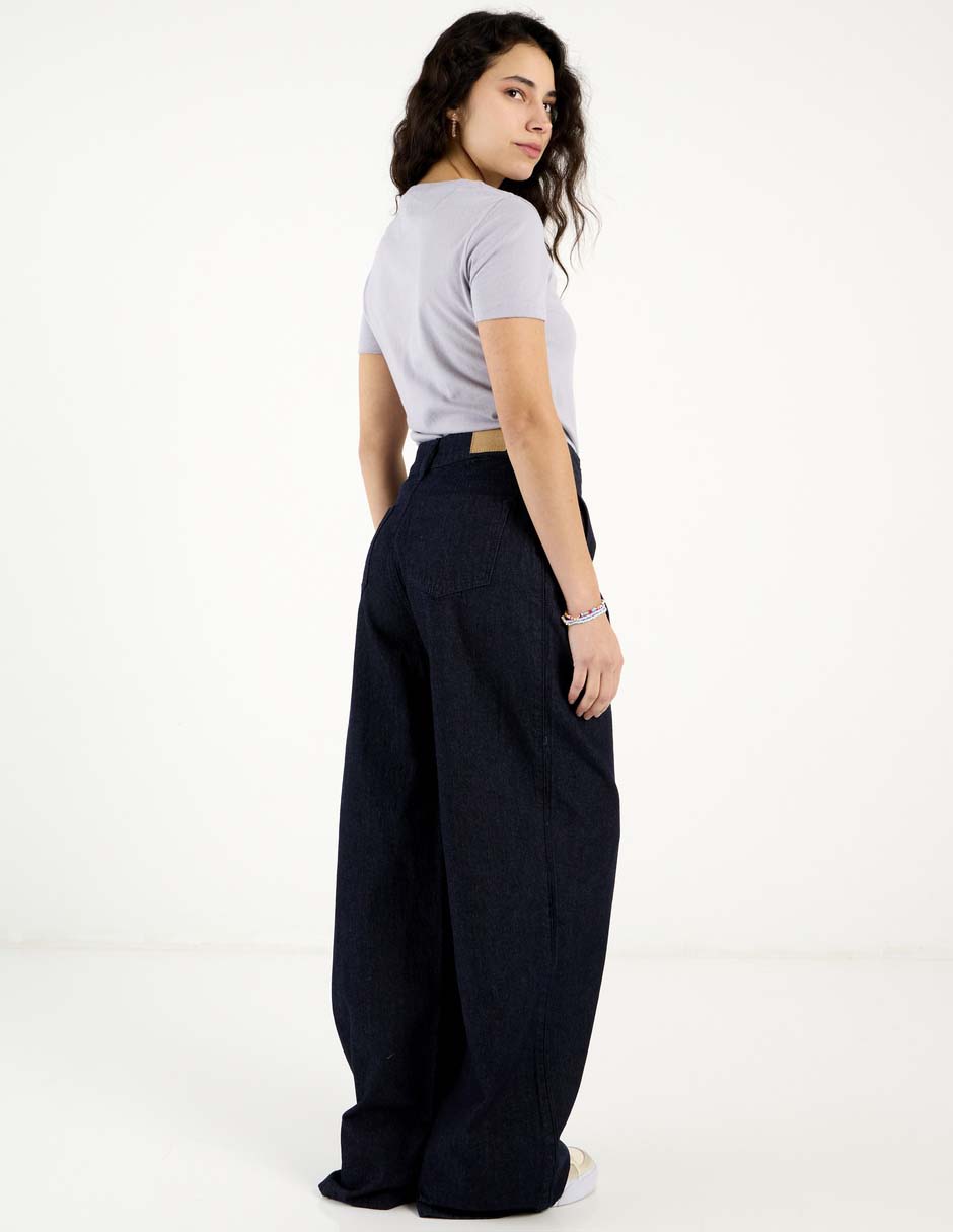 Jeans relaxed baggy cintura alta para mujer 6