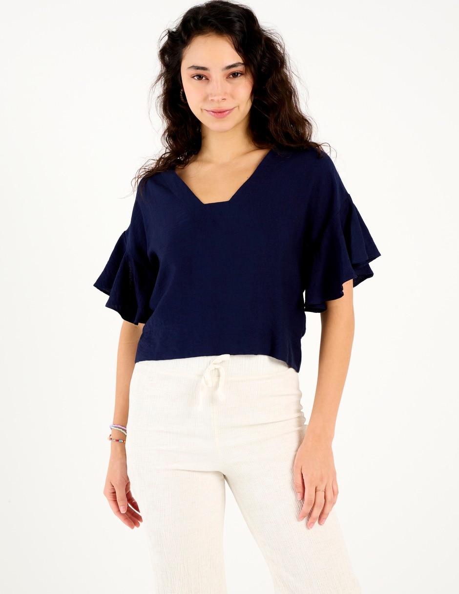 Blusa manga al codo para mujer 2