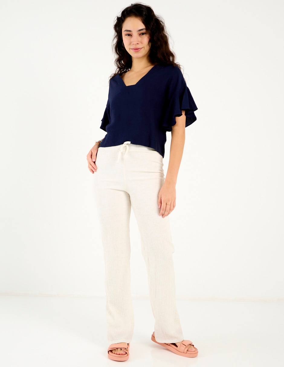Blusa manga al codo para mujer 3