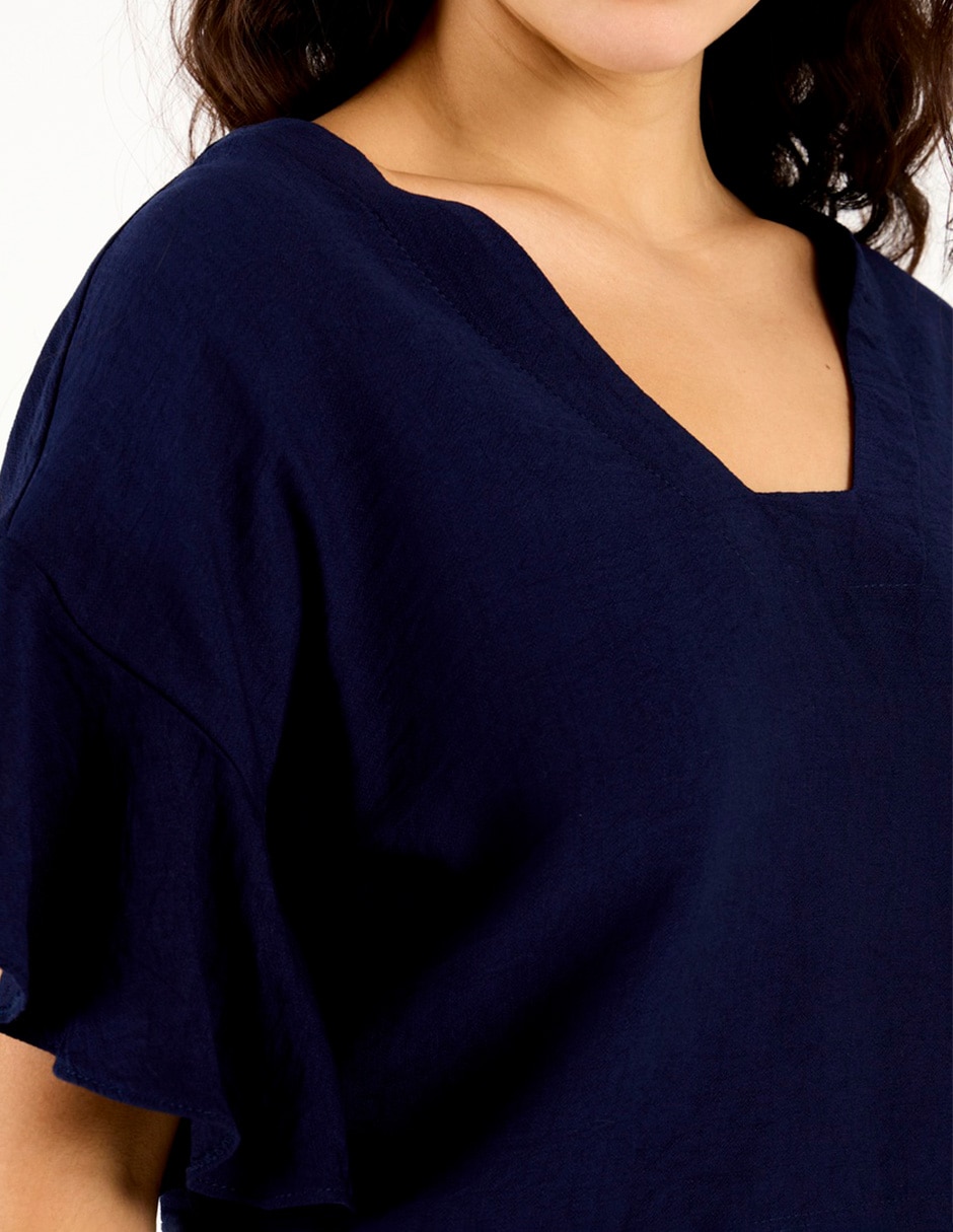 Blusa manga al codo para mujer 4