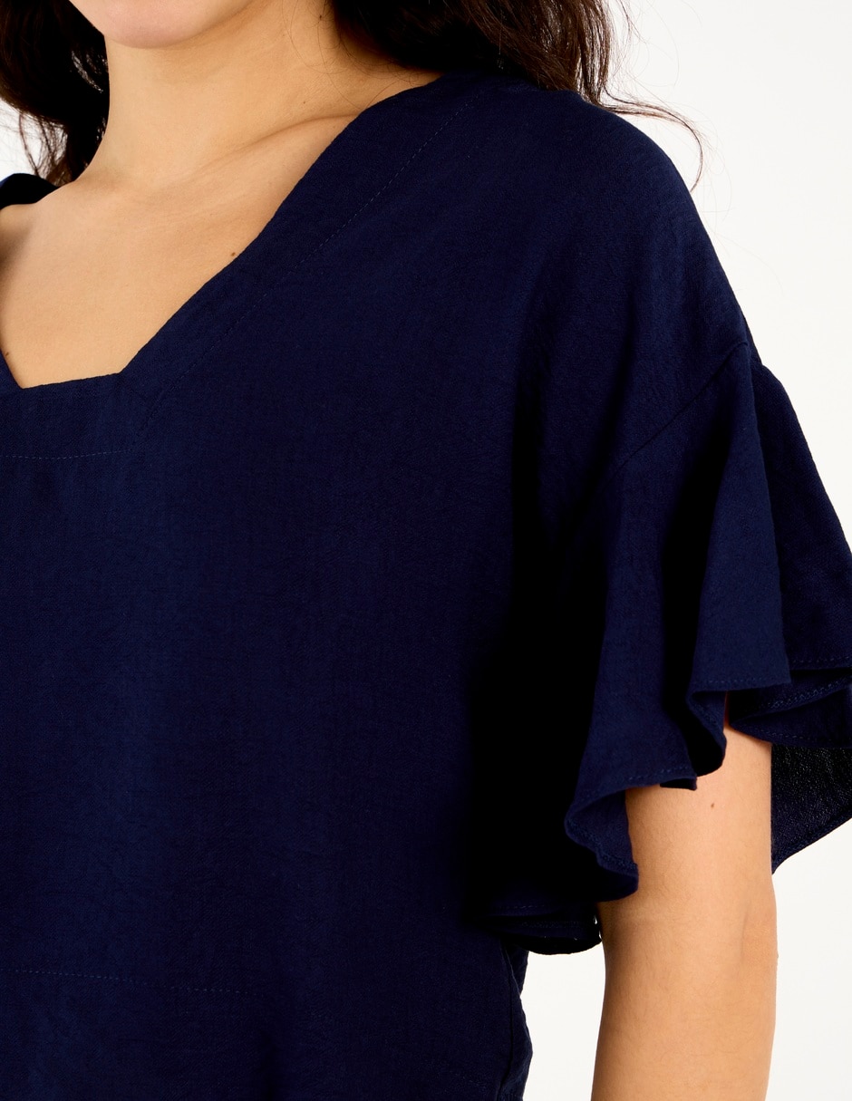 Blusa manga al codo para mujer 5