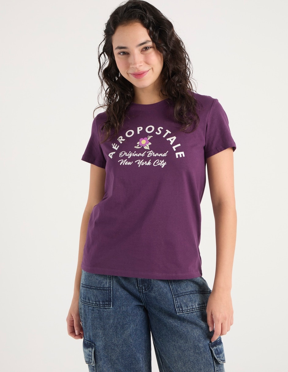 Playera manga corta cuello redondo para mujer Playera manga corta cuello redondo para mujer