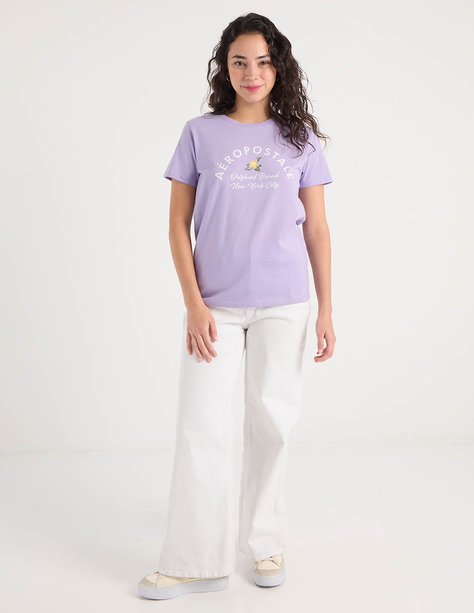 Playera manga corta cuello redondo para mujer 3