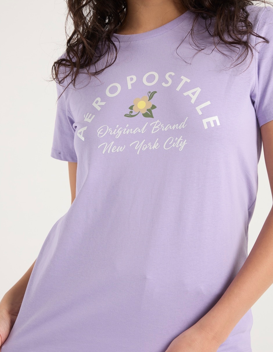 Playera manga corta cuello redondo para mujer 5