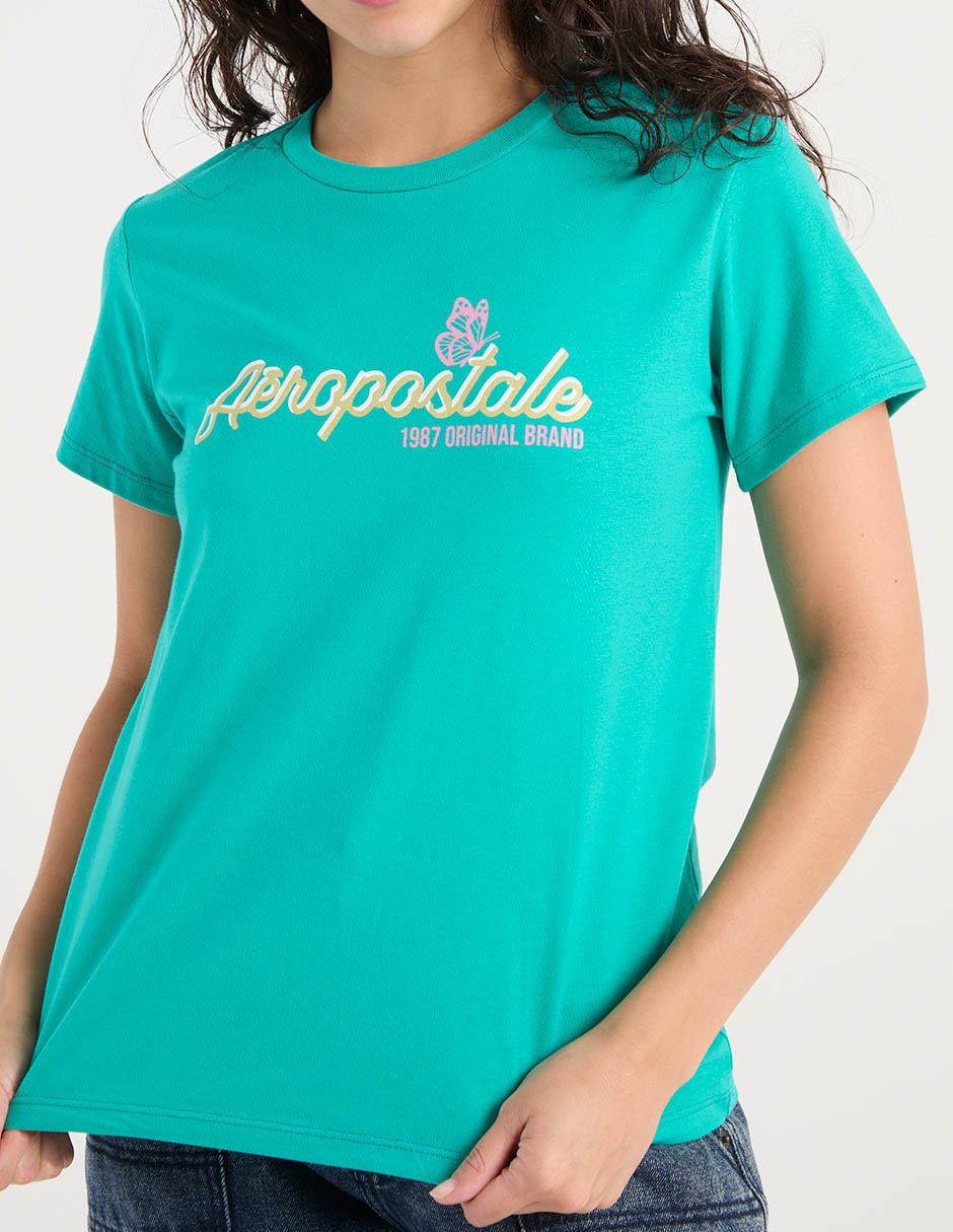 Playera manga corta cuello redondo para mujer 5