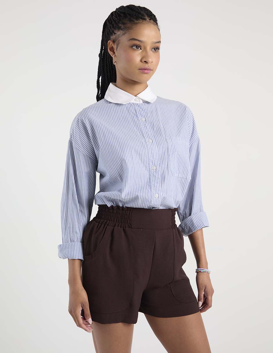 Short de poliéster para mujer